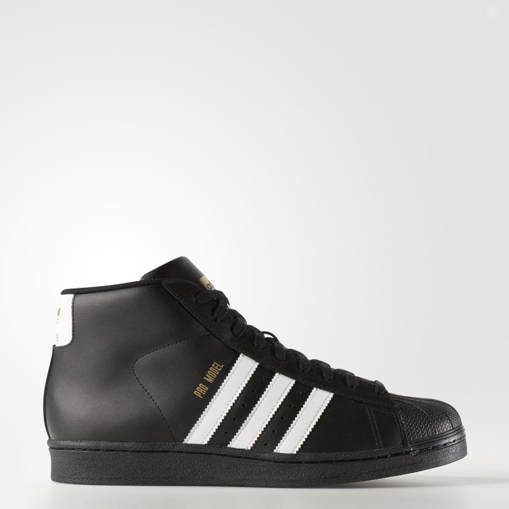 Originals Adidas Pro Model Barbati Romania - Negrii/Albi/Aurii Metal B39368